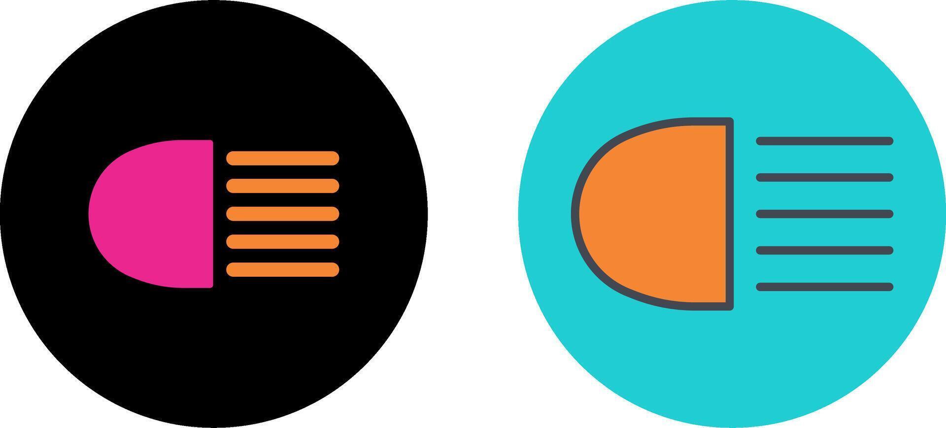 Headlight Icon Design vector