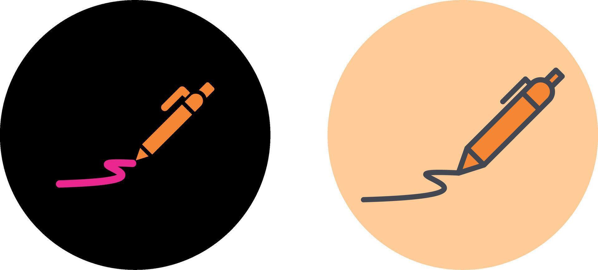 Draw Curve Icon Design vector