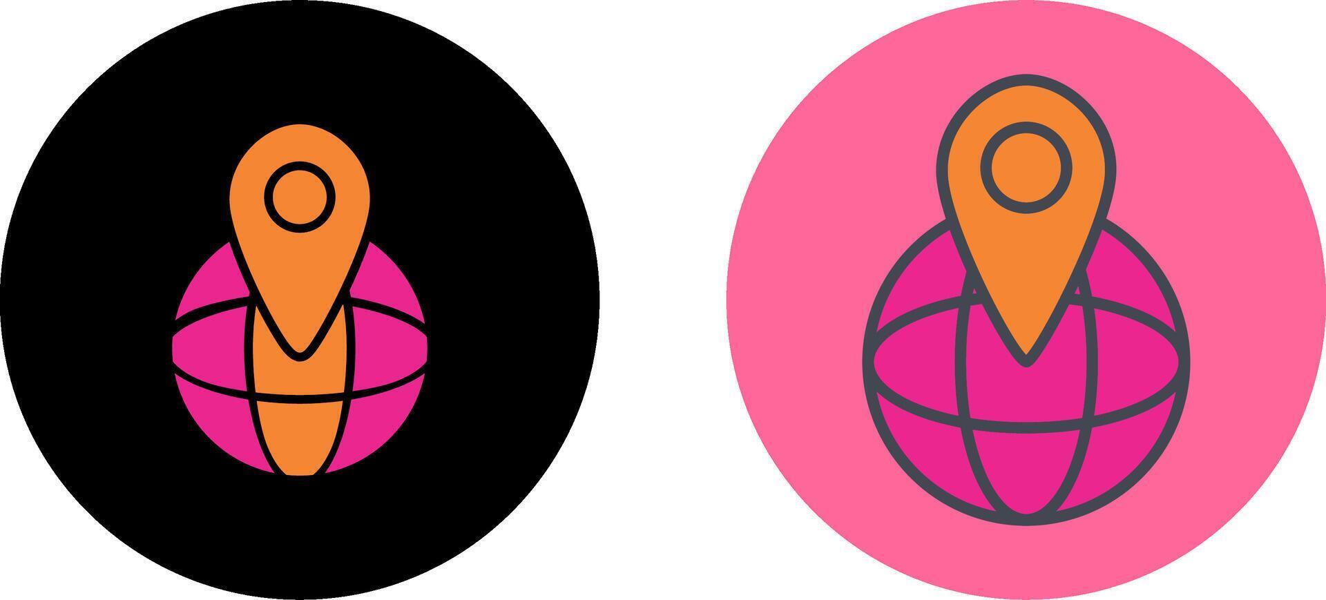 Global Locations Icon Design vector