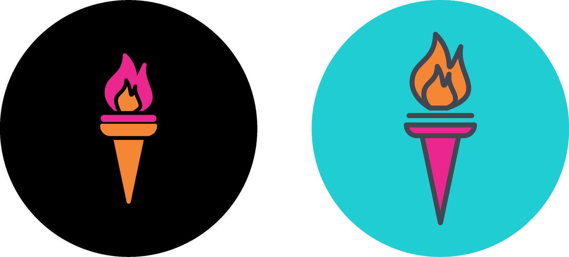 Museum Torch Icon Design vector