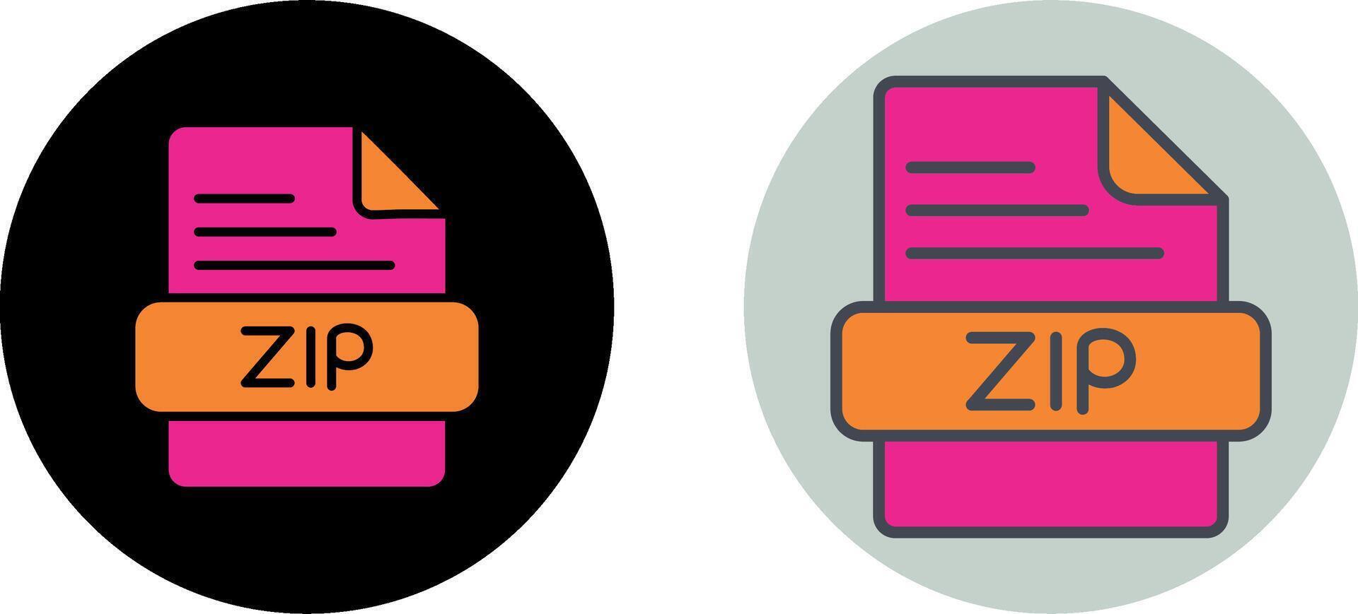 ZIP Icon Design vector