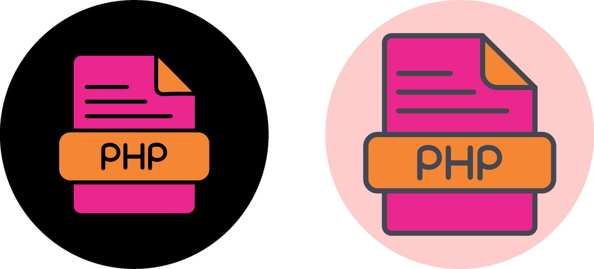 PHP Icon Design vector