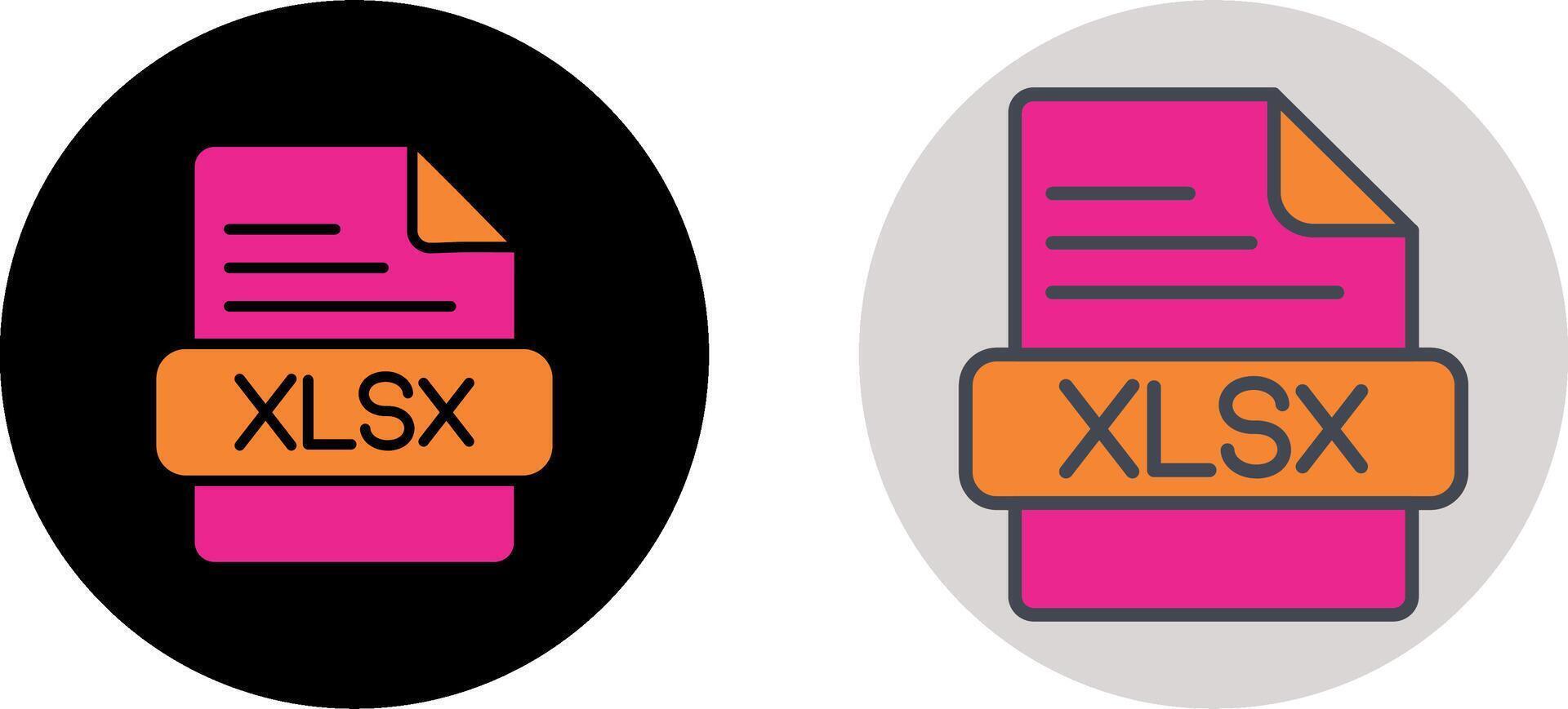 XLSX Icon Design vector