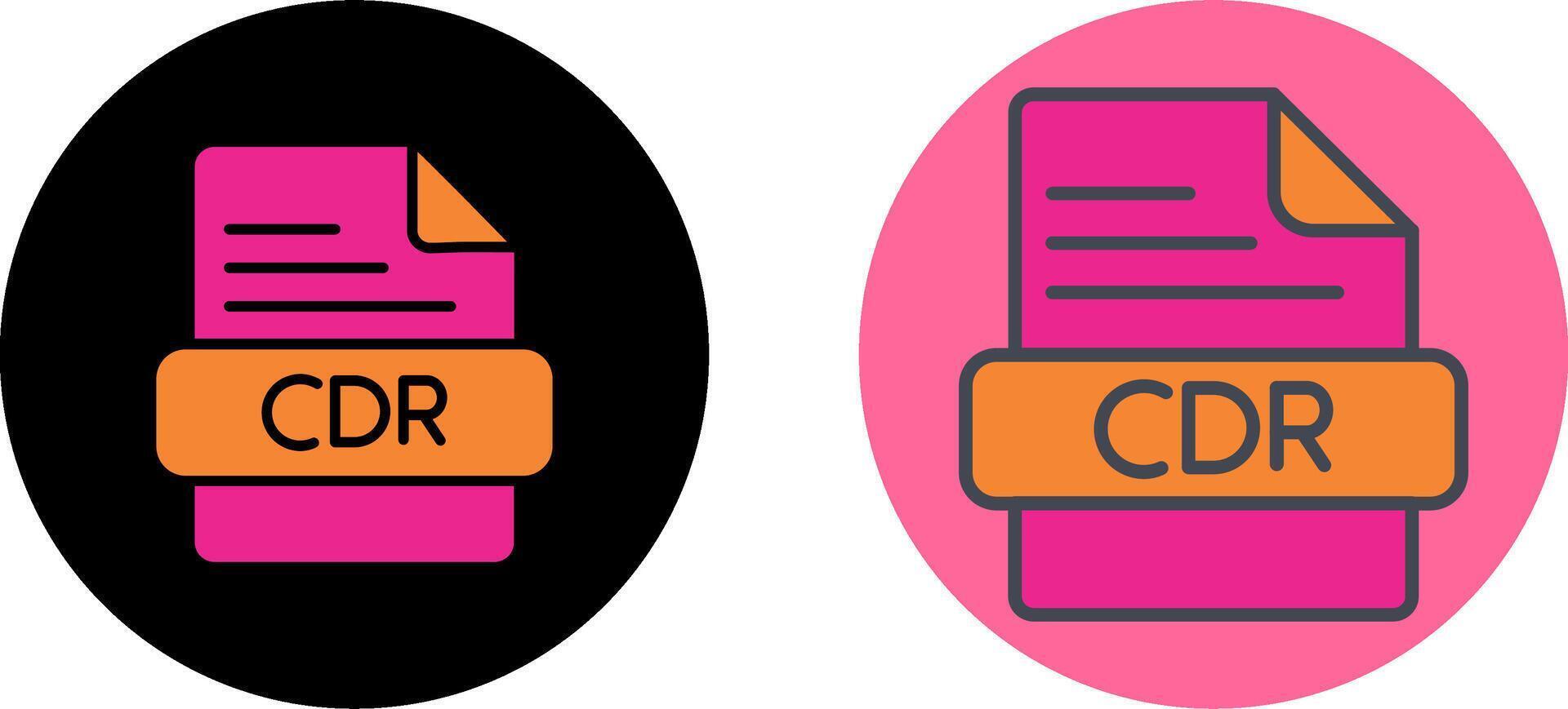 CDR Icon Design vector