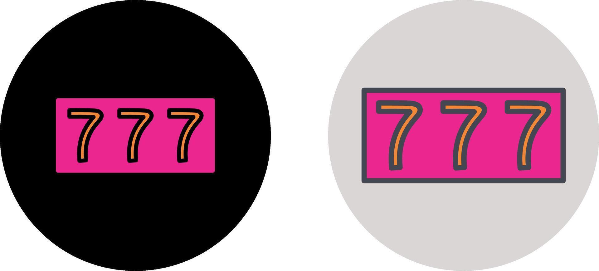 Triple Sevens Icon Design vector