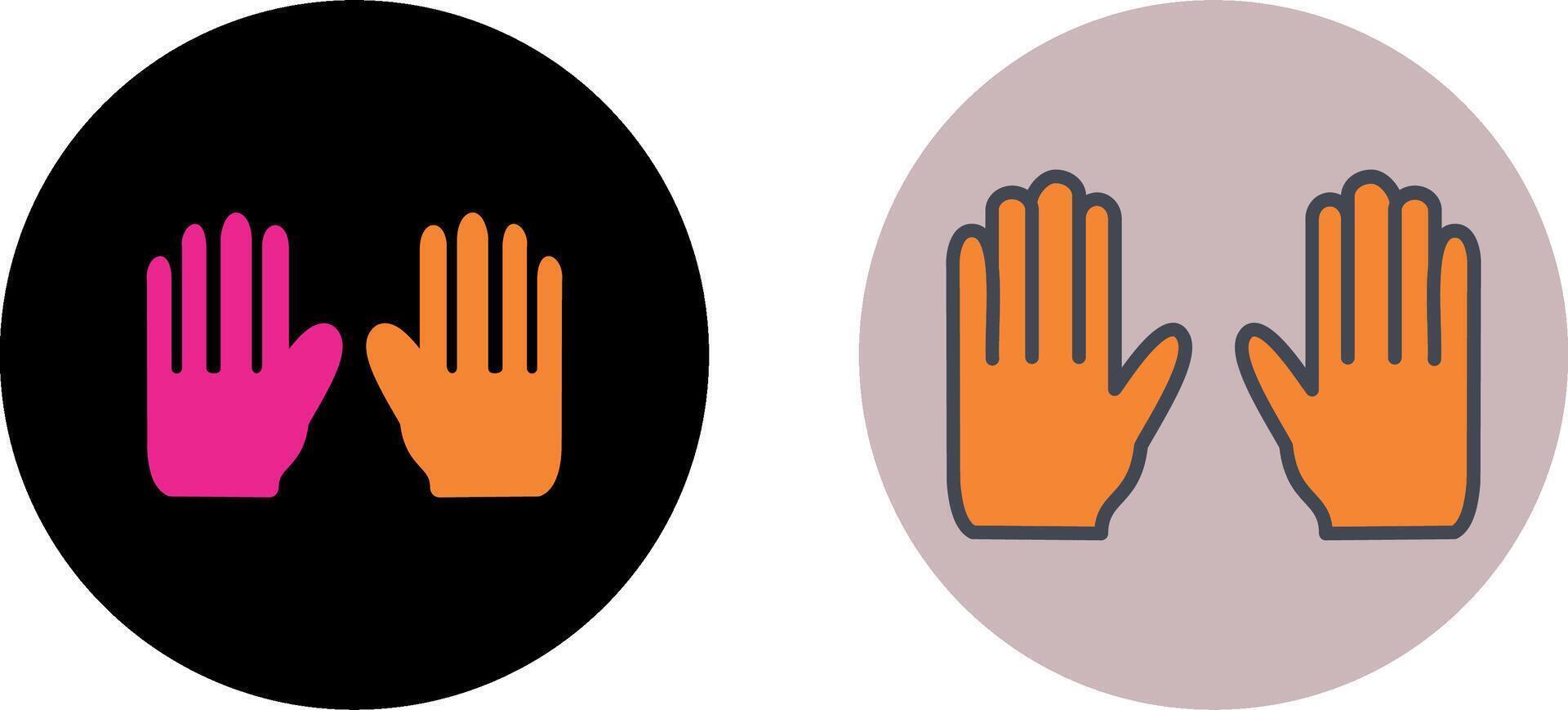 jardinería guantes icono diseño vector