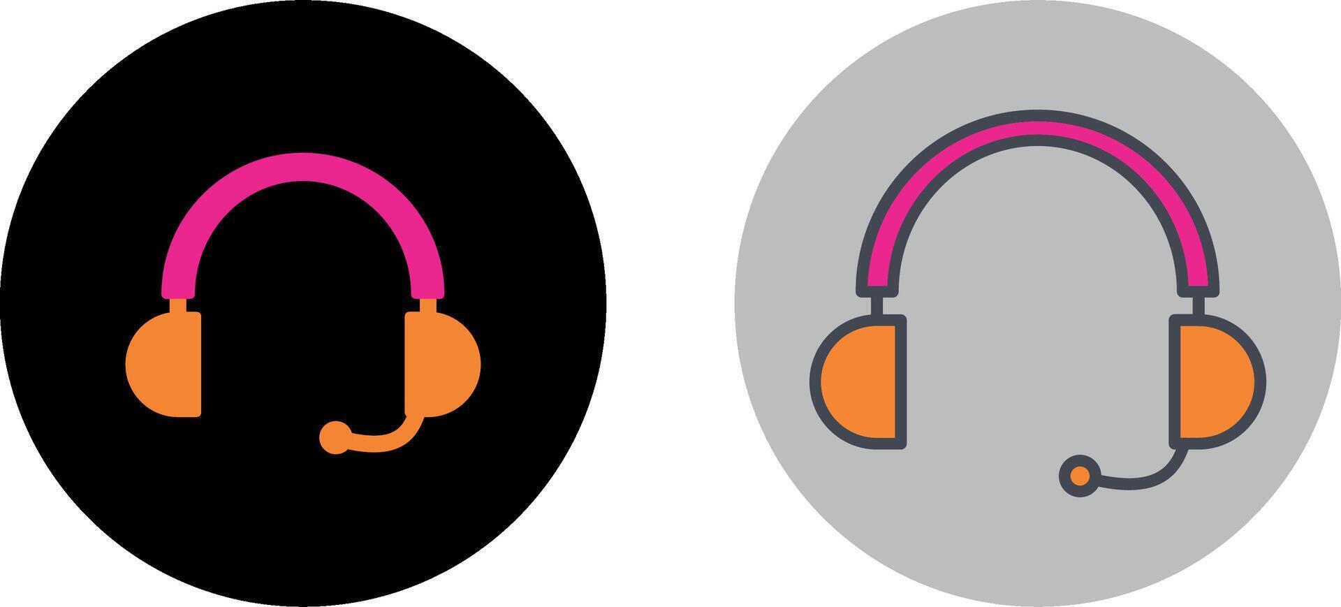 diseño de icono de auriculares vector