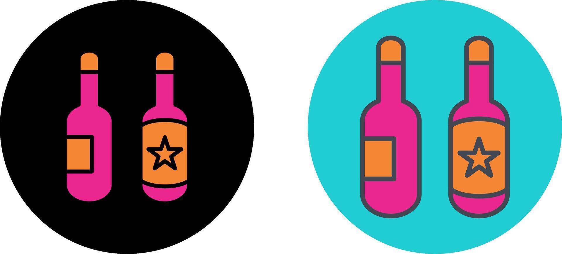 Beer Bottles Icon Design vector