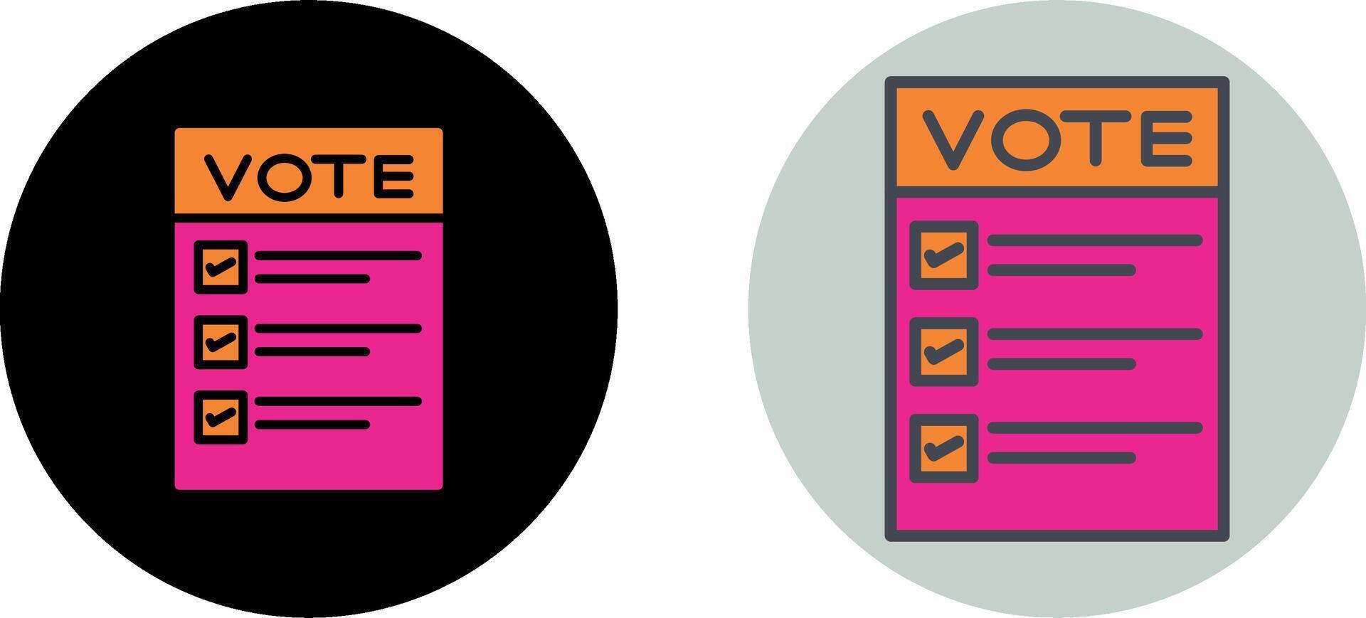 Ballot Paper Icon Design vector