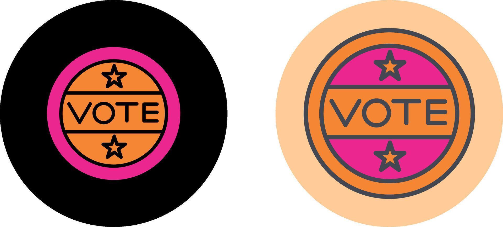 Vote Sticker Icon Design vector