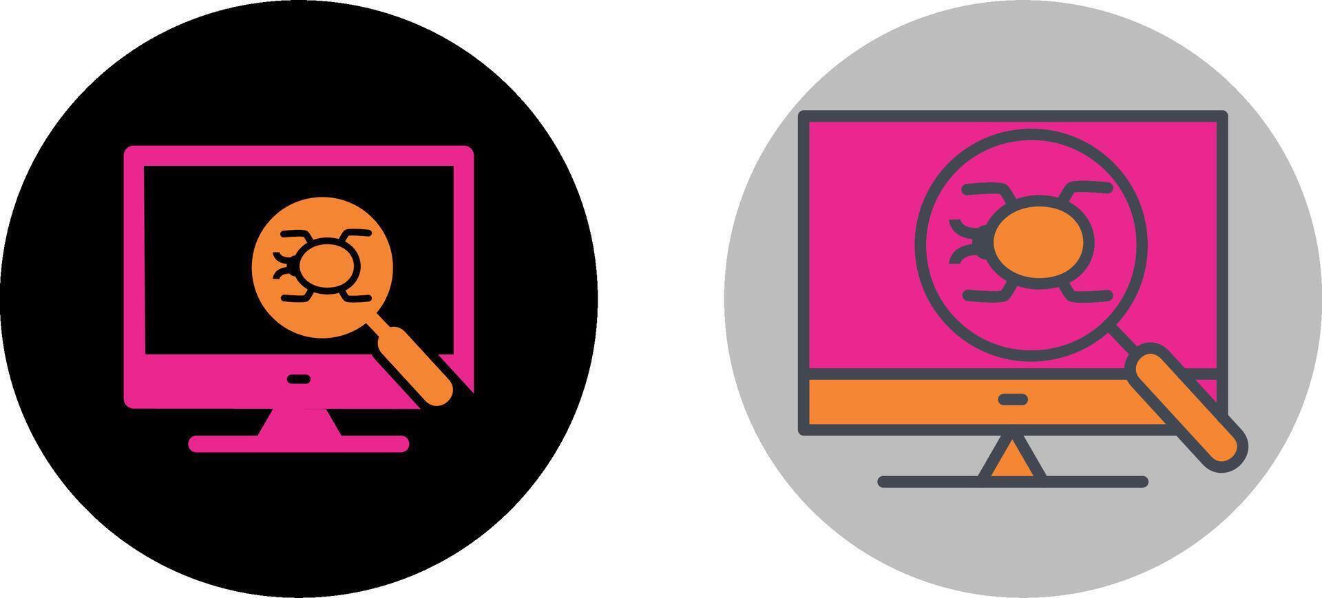 Debugging Icon Design vector