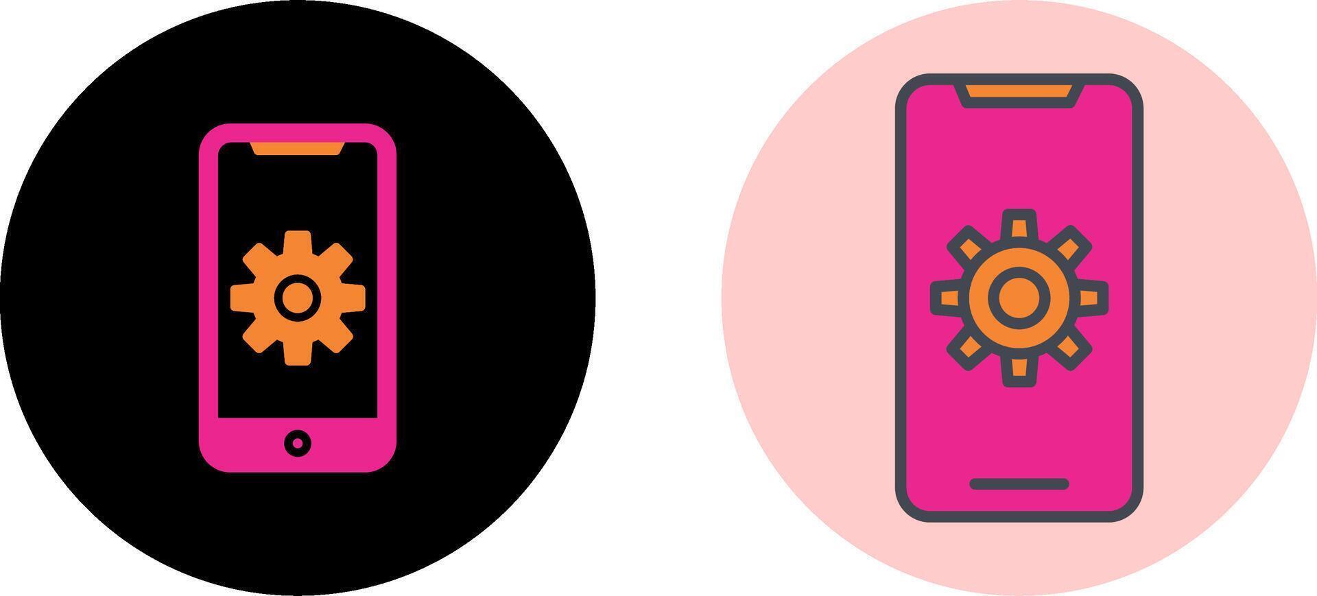 Mobile App Developing Icon Design vector