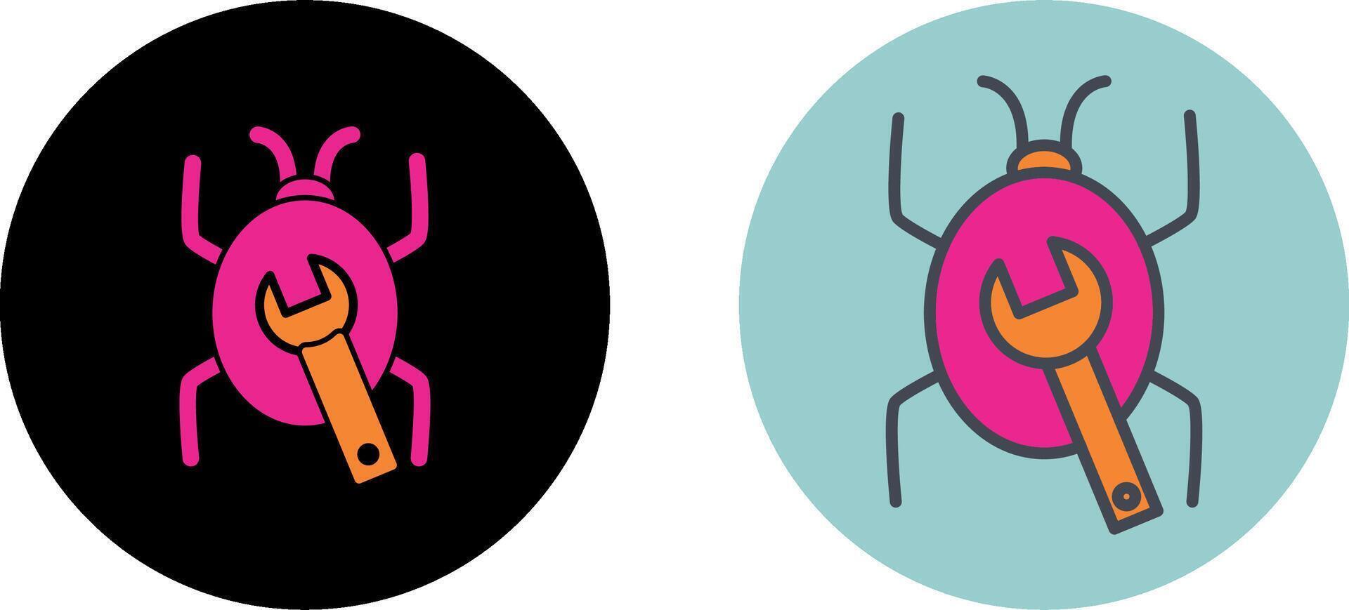 Bug Fixing Icon Design vector