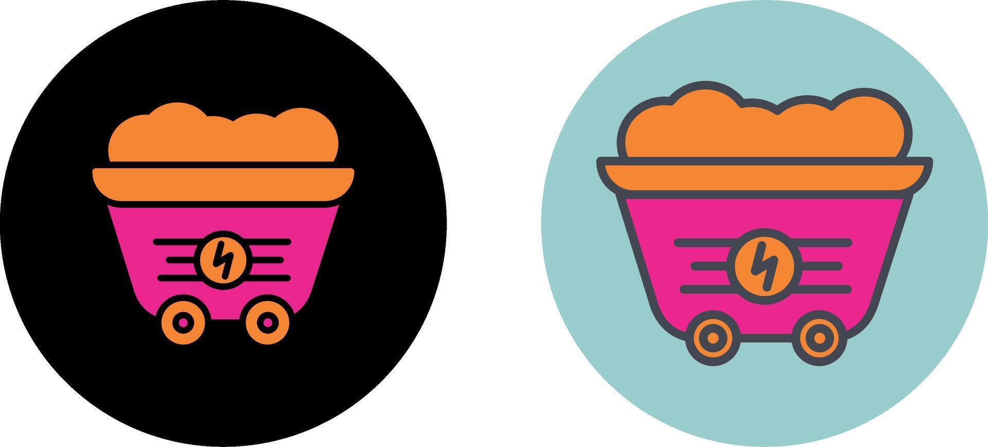 Coal Mine Icon Design vector