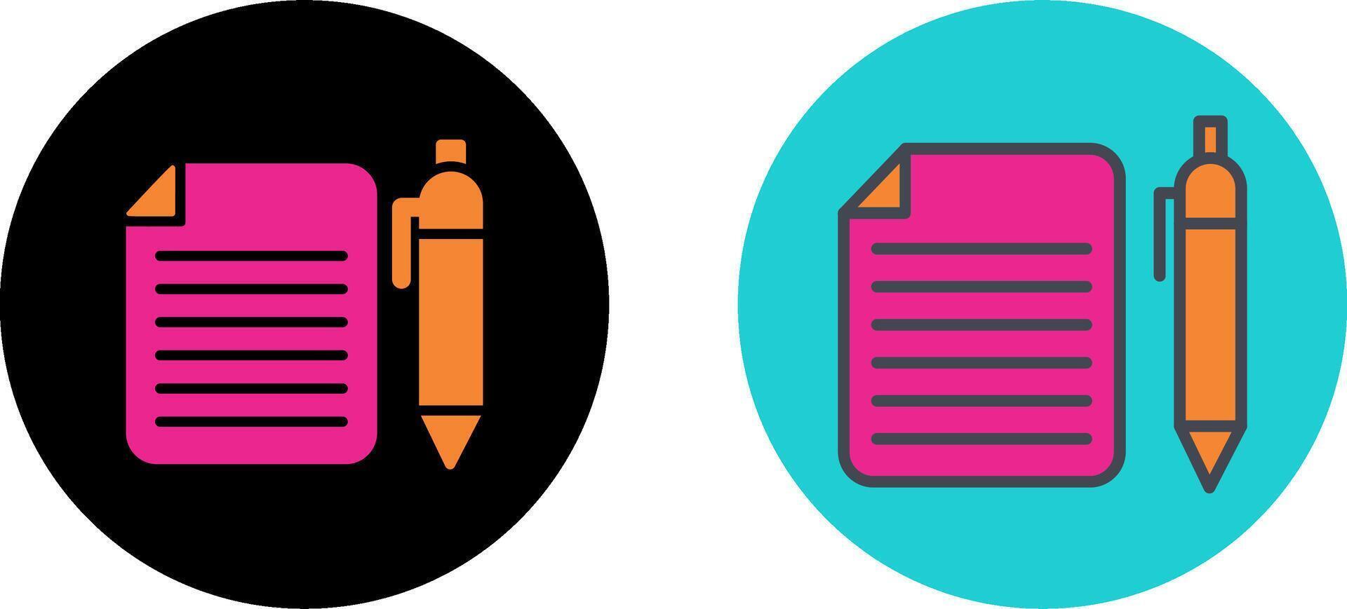 Documents and Pen Icon Design vector