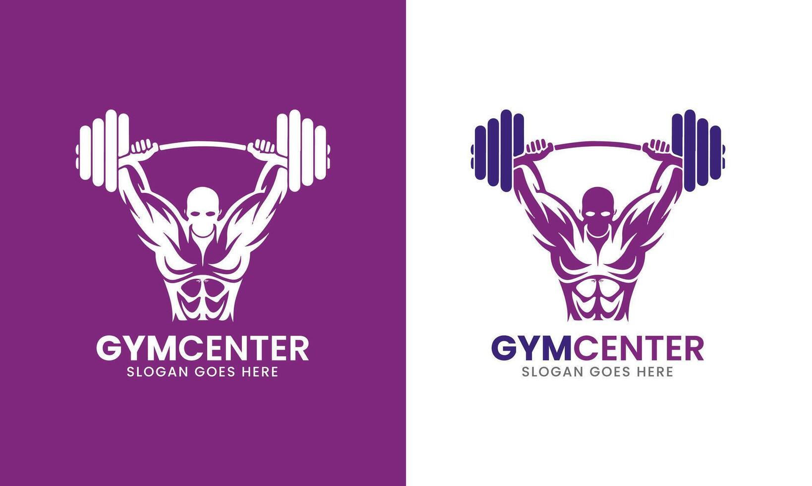 gym body building logo icon vector