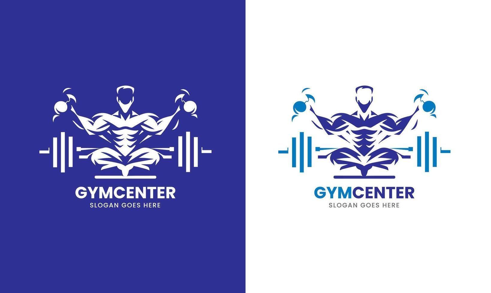 gym body building logo icon vector