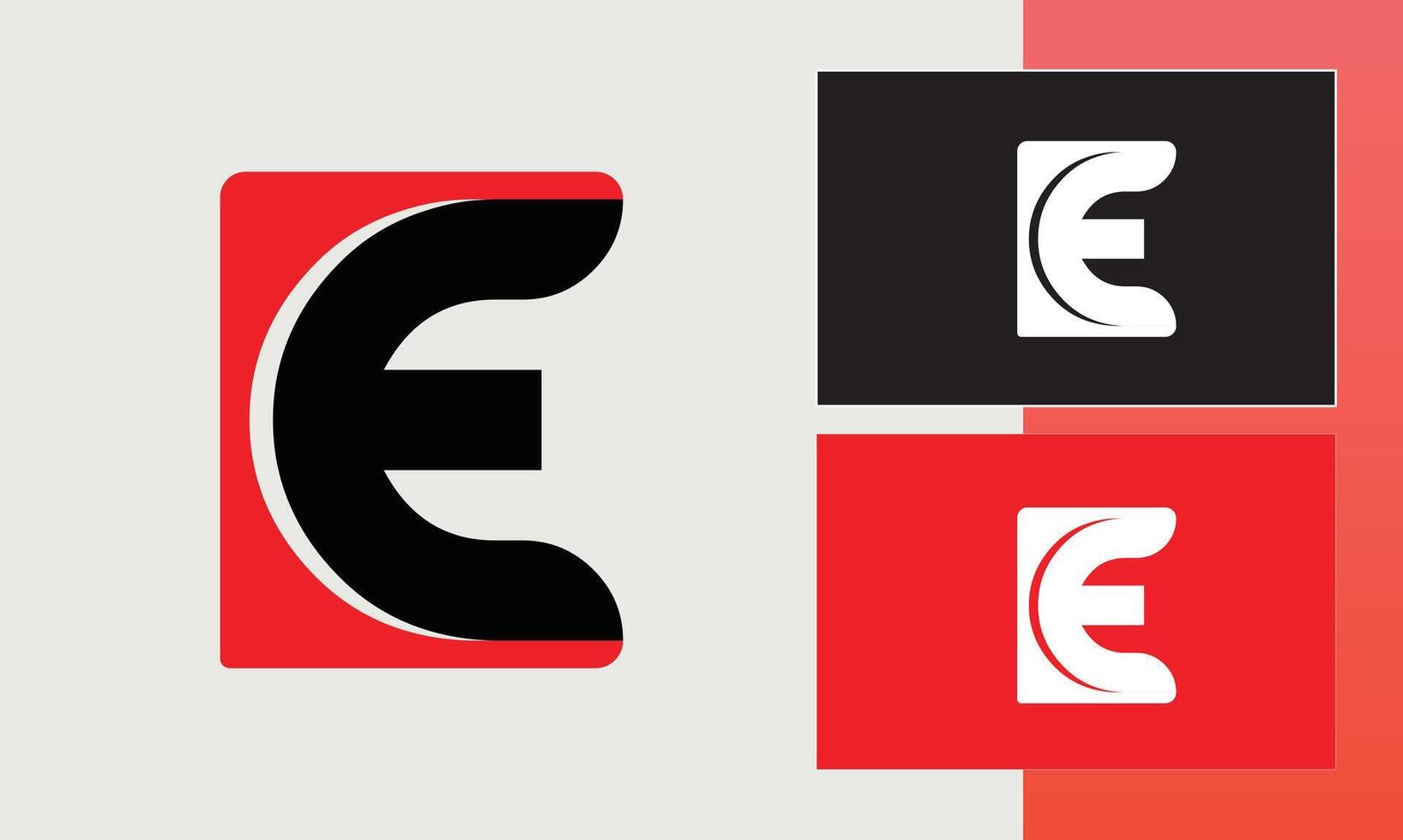 E initial letter logo vector