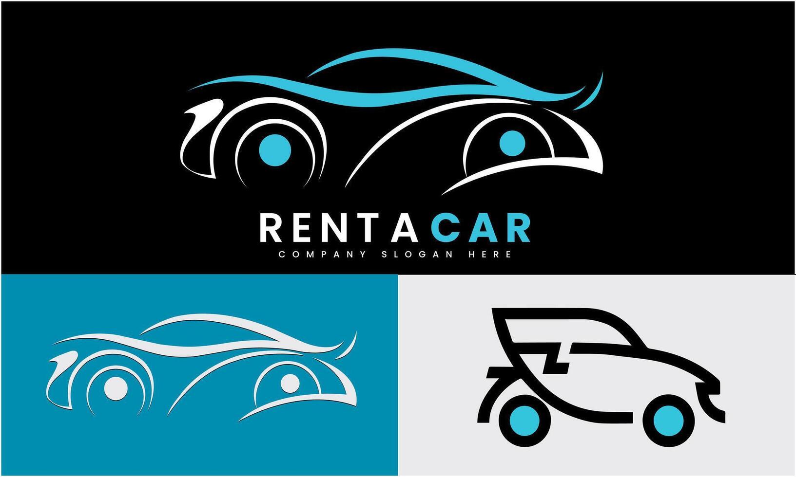 alquilar un coche logo diseño icono modelo vector