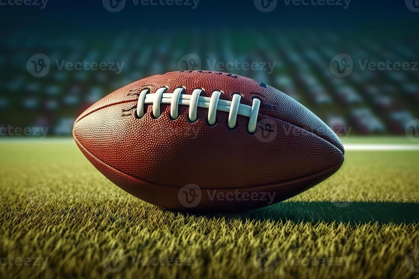 AI generated Ready to Kick Off American Football Positioned for Action. created with Generative AI photo