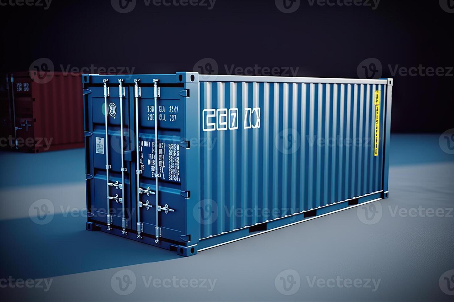 AI generated Efficient Cargo Transportation A Reliable Container for Secure and Timely Deliveries. created with Generative AI photo