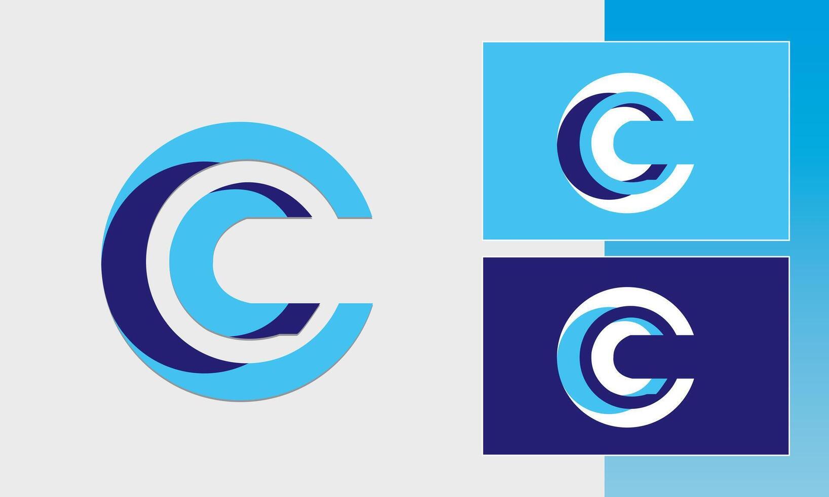 C inicial letra logo icono vector