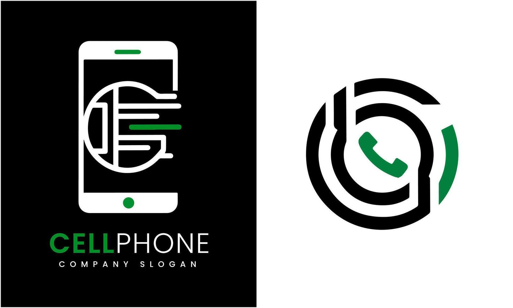 unique minimalist mobile phone icon design concept template vector