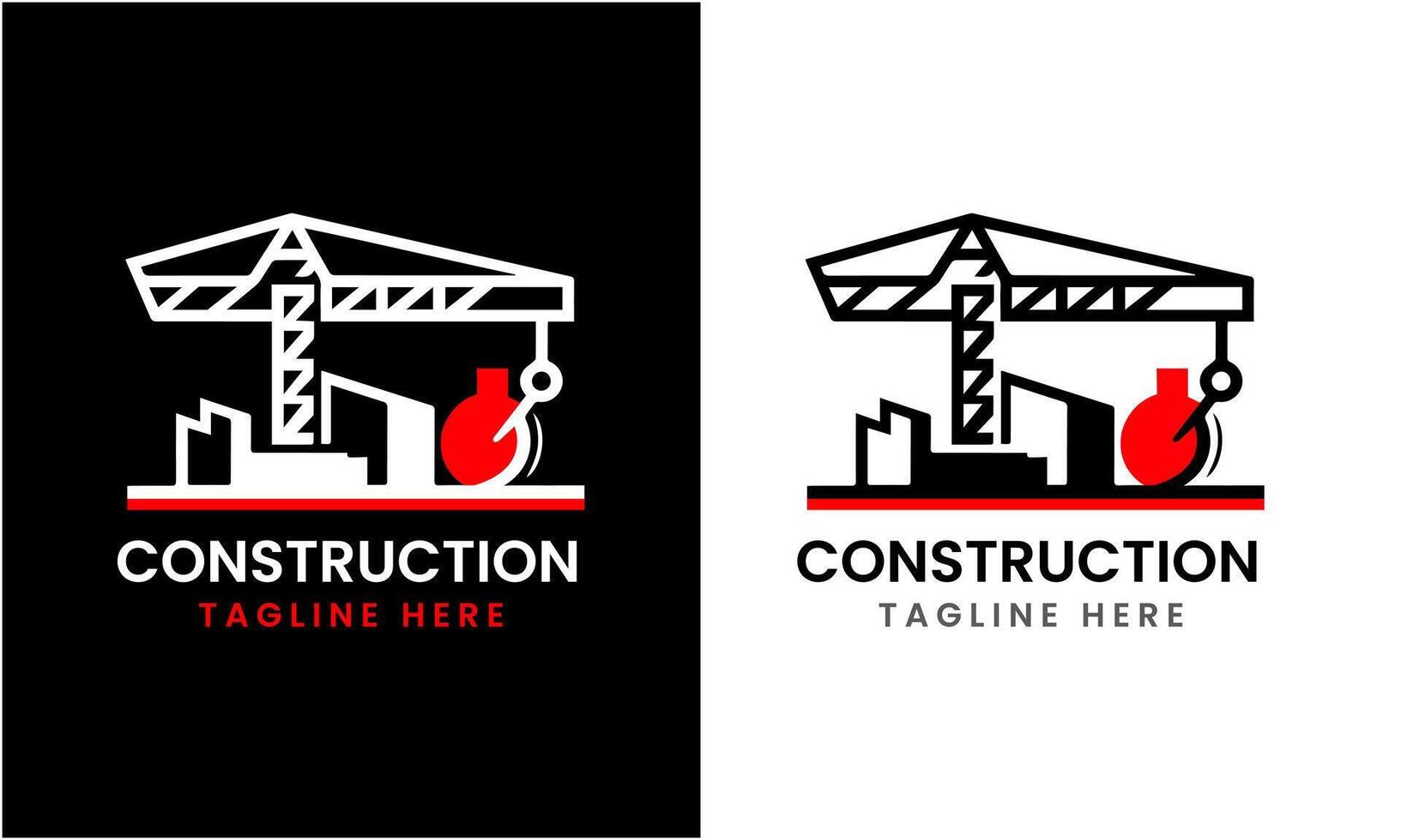 Construction minimalist building logo icon template idea vector