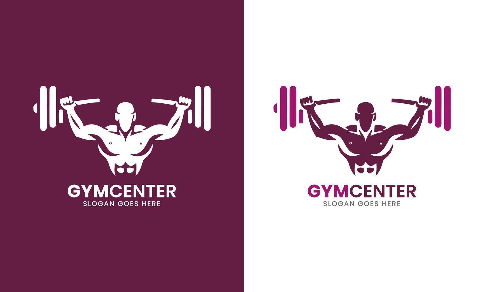 gym body building logo icon vector