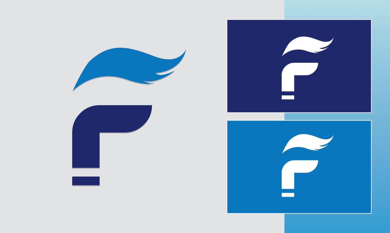 f initial letter logo vector