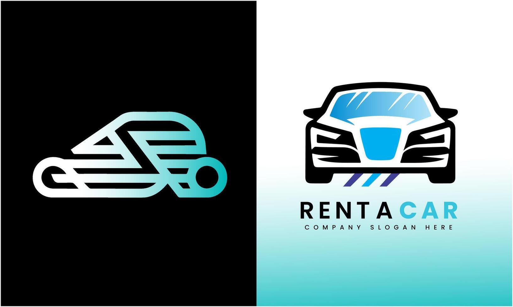 alquilar un coche logo diseño icono modelo vector