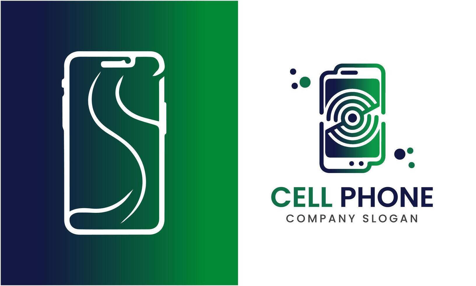 unique minimalist mobile phone icon design concept template vector