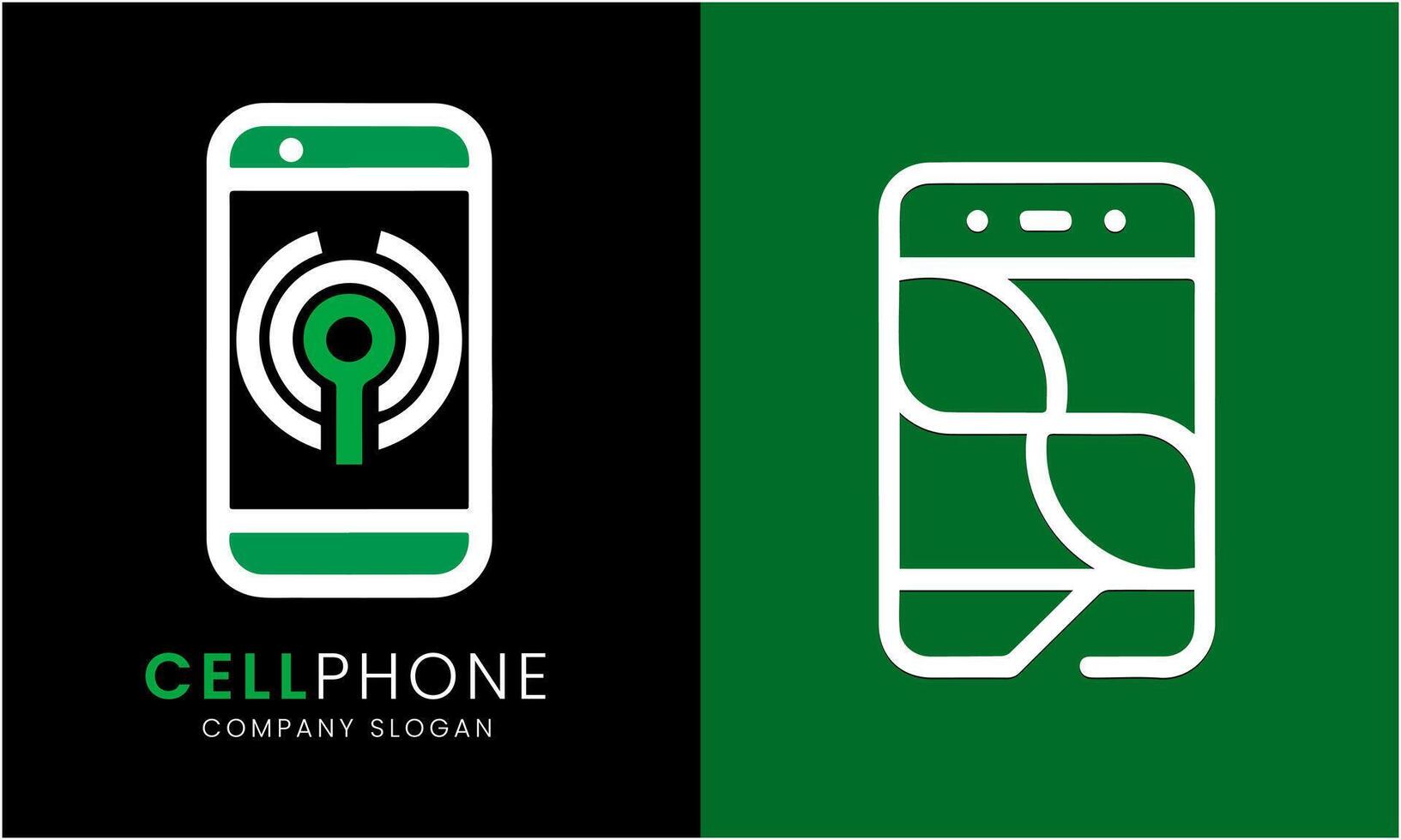 unique minimalist mobile phone icon design concept template vector