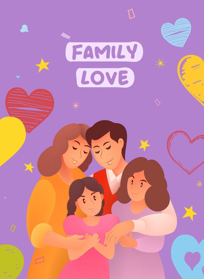 vertical ilustración para internacional día de familias vector