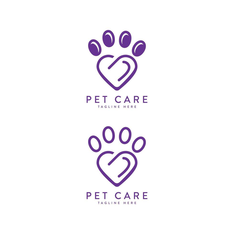 Pet Care paw care pet community Design Logo Template vector