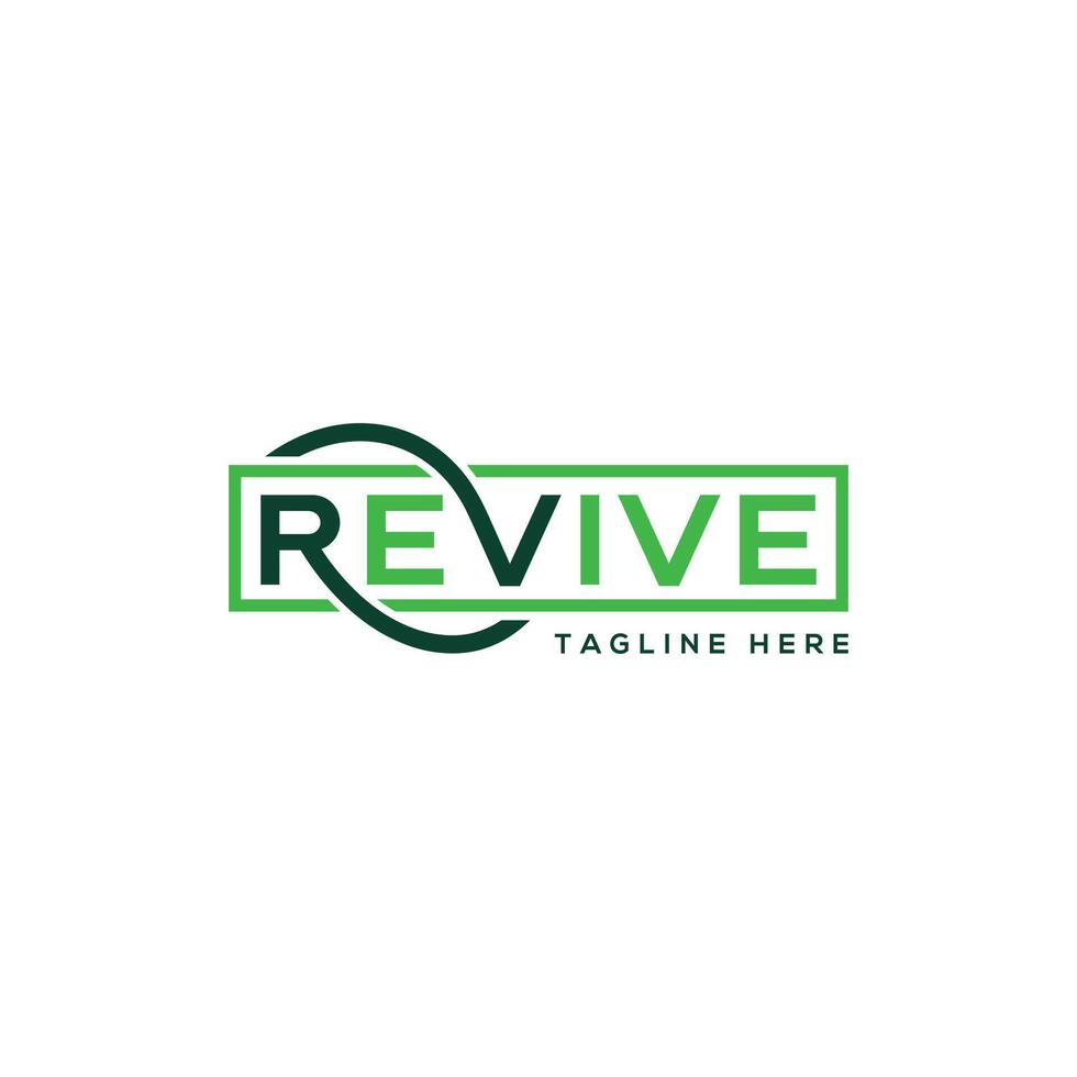 Revive Creative Text Based Logo Wordmark Design template vector