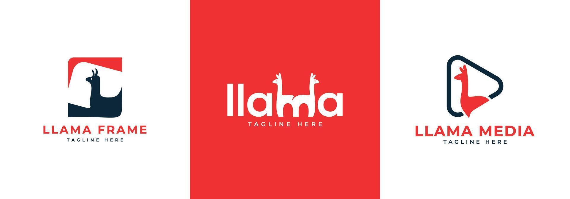 Llama creative modern Logo designs collection template vector