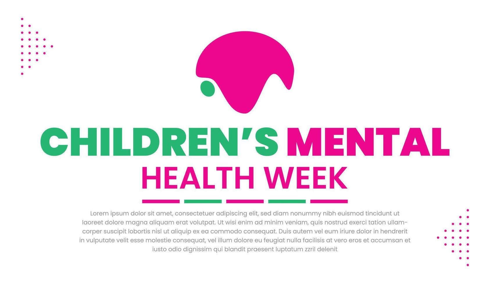 Children mental health week, mental awareness week. mental mental health and mental health, mental health. mental mental care. vector