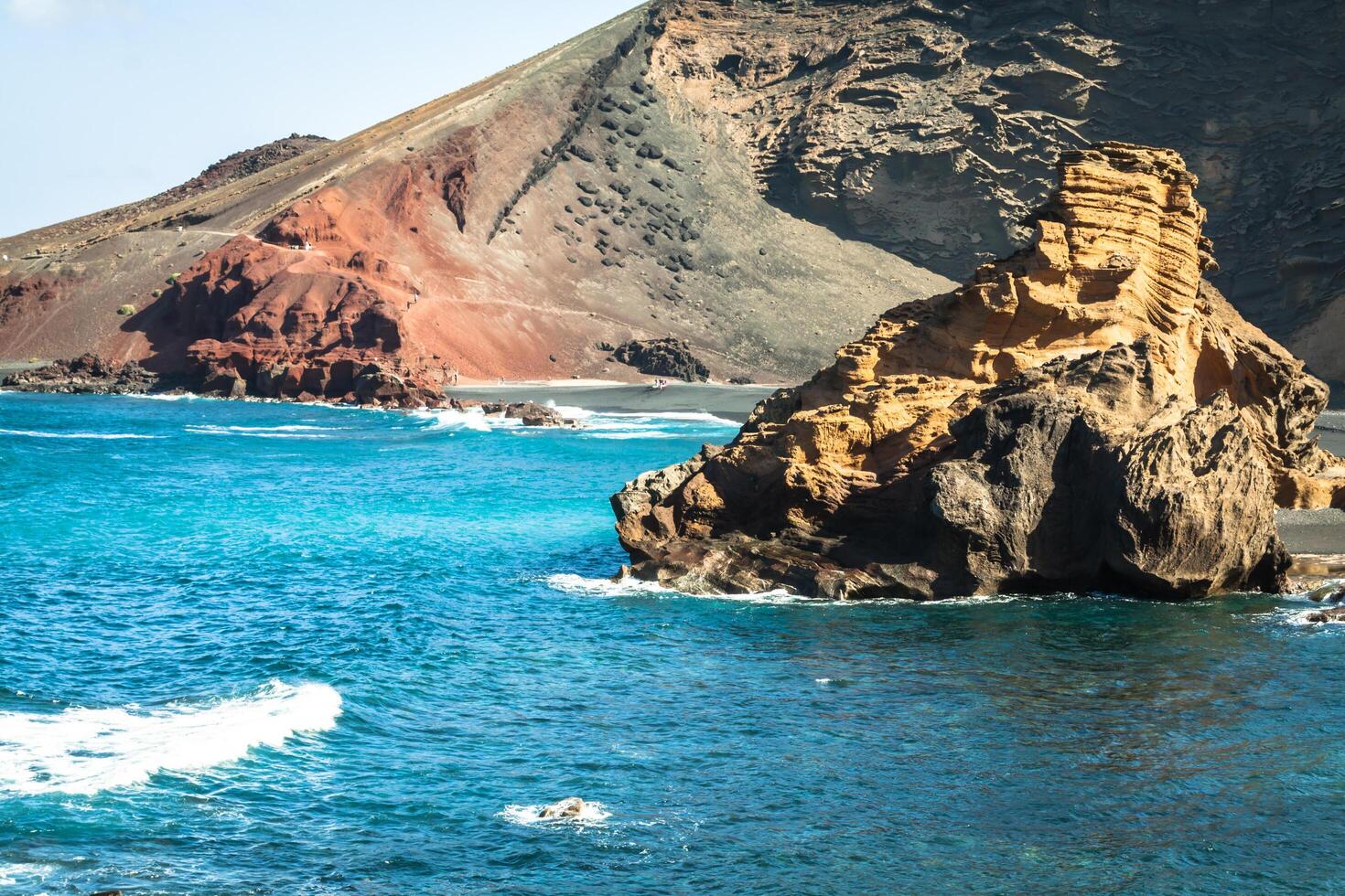 El Golfo bay, Western Lanzarote, Canary islands, Spain photo