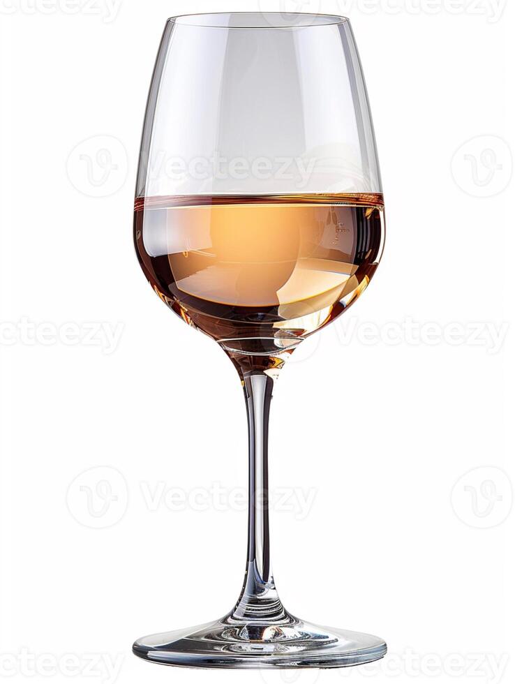 AI generated Transparent glass with wine isolated on white background photo