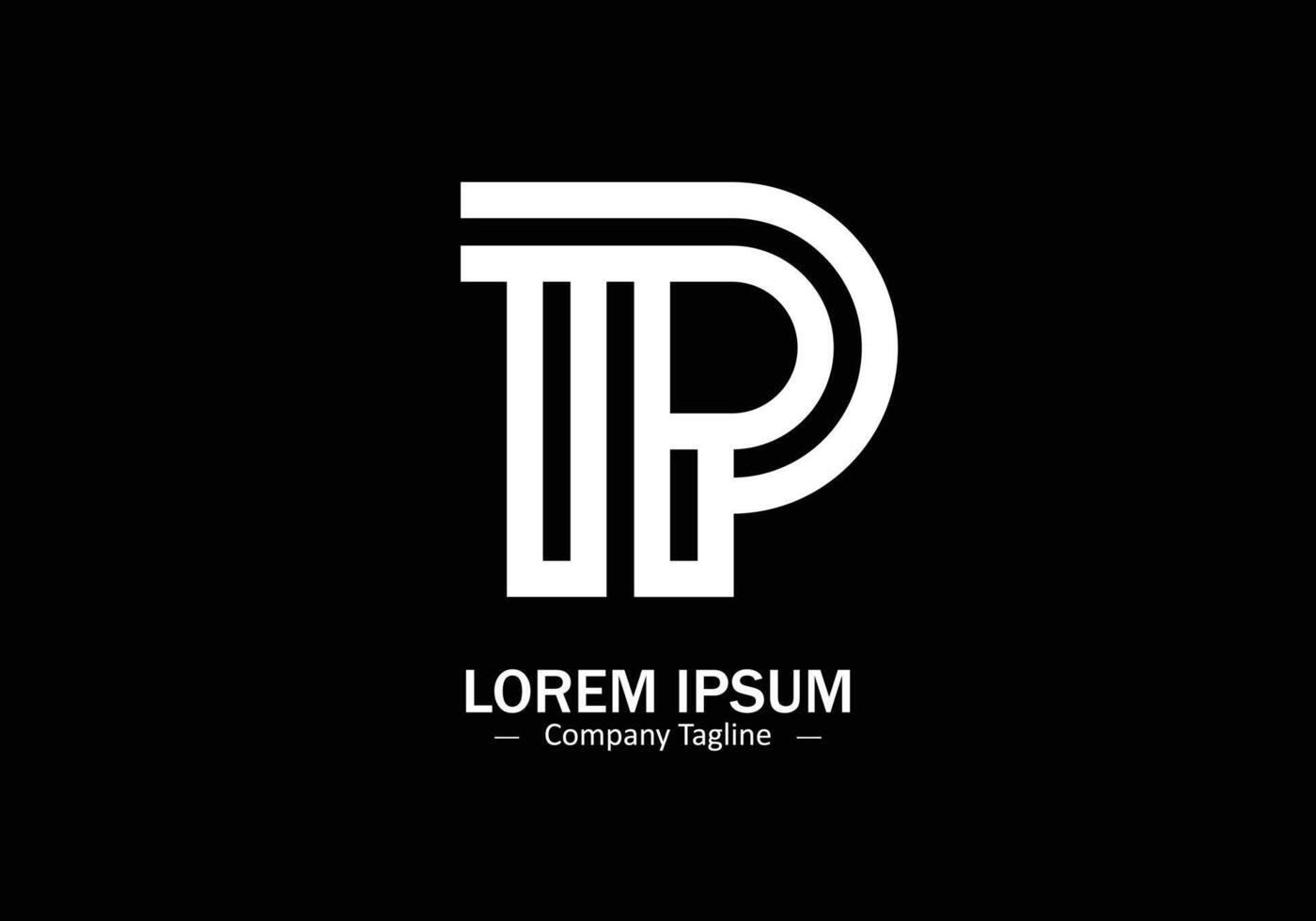 Alphabet letter logo icon T P or PT minimal and negative space minimal logo vector