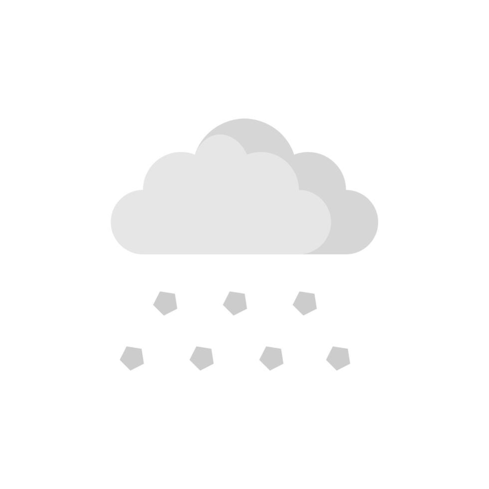 Hail icon. flat simple element illustration of weather concept on white background vector