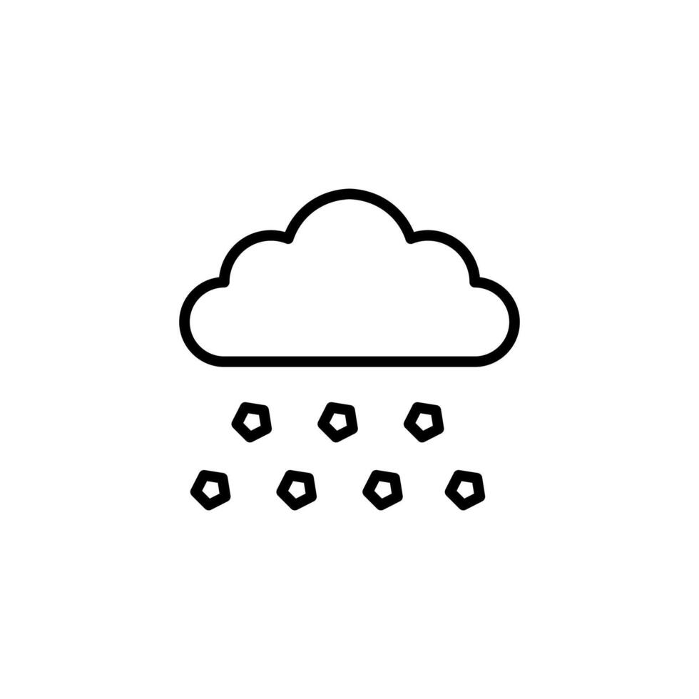 hail icon line style vector