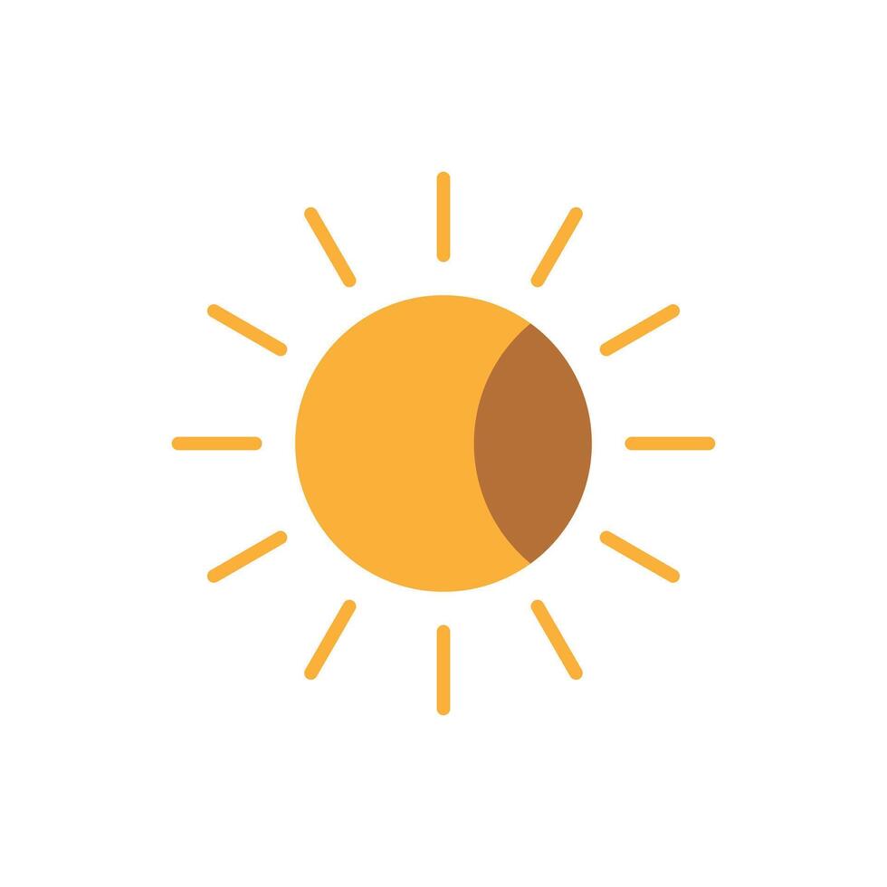 Eclipse icon, phenomenon icon isolated on white background, suitable for websites, blogs, logos, graphic design, social media, UI, mobile apps, illustration vector