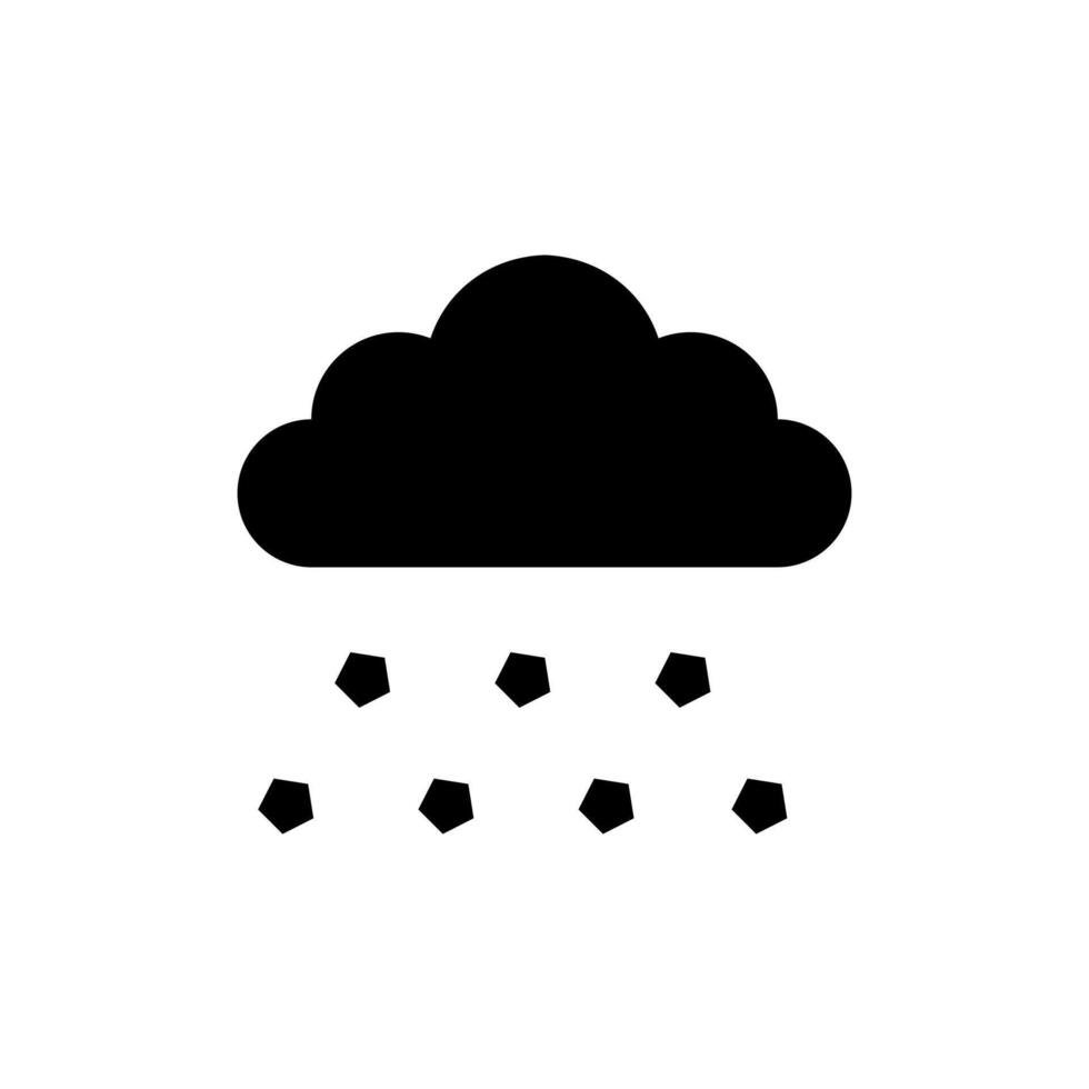 Hail icon. flat simple element illustration of weather concept on white background vector