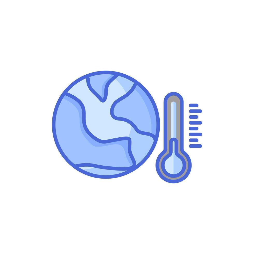 global temperature drop icon,global cooling vector