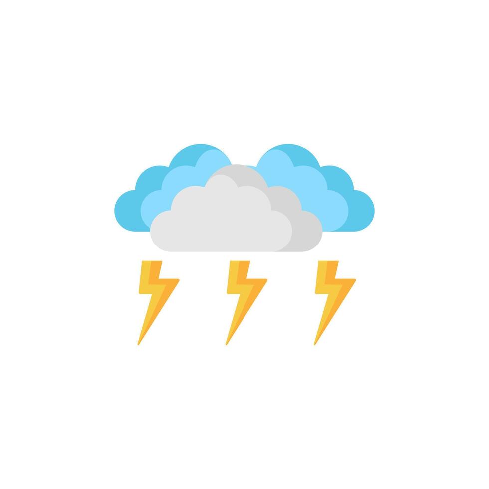 Thunder strom Icon , weather icon isolated on white background, suitable for websites, blogs, logos, graphic design, social media, UI, mobile apps, illustration vector