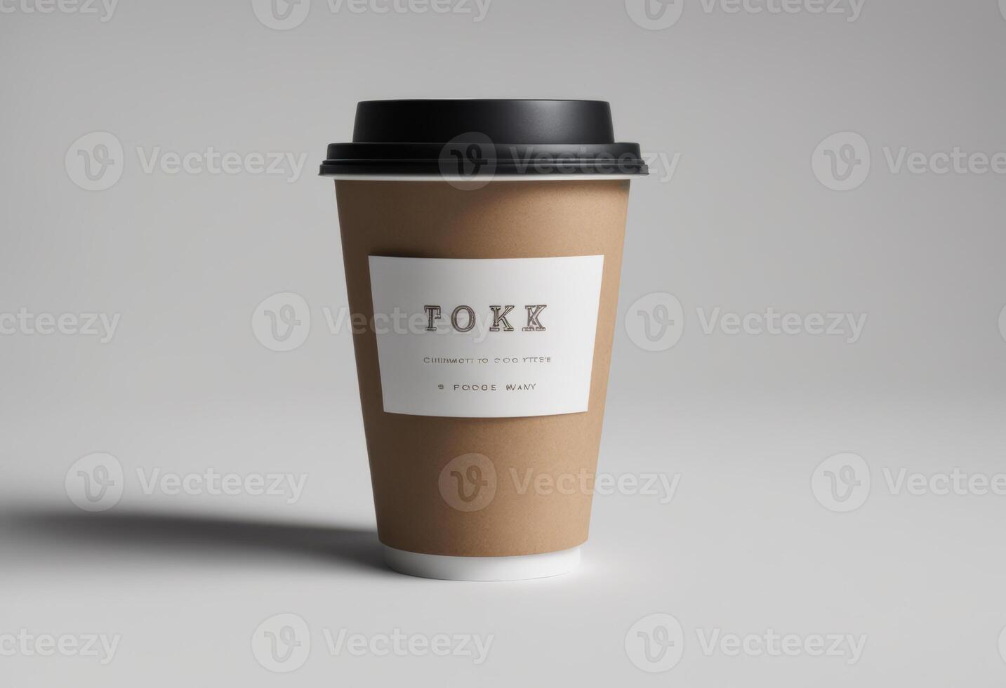 AI generated a take away coffee, minimalist, simple design photo