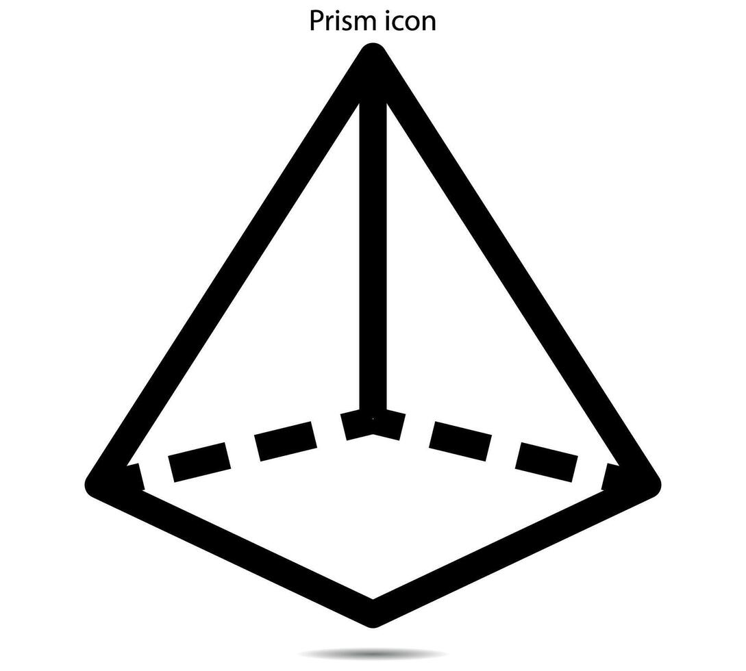 Prism icon, illustrator vector