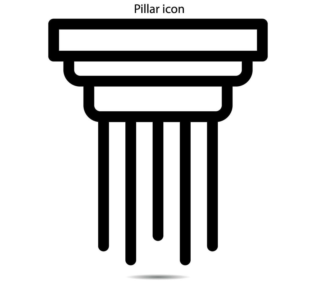 pilar icono, ilustrador vector